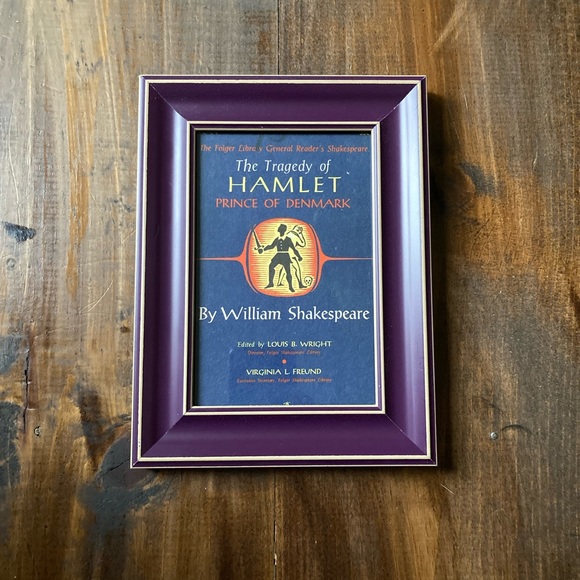 Hamlet Framed Vintage 1958 Book Cover Art - The Tragedy of Hamlet - Picture 2 of 11